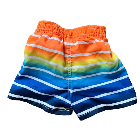 Koala Kids Blue Rash Guard & Rainbow Swim Trunks, Size 6 Months - Picture 6 of 6